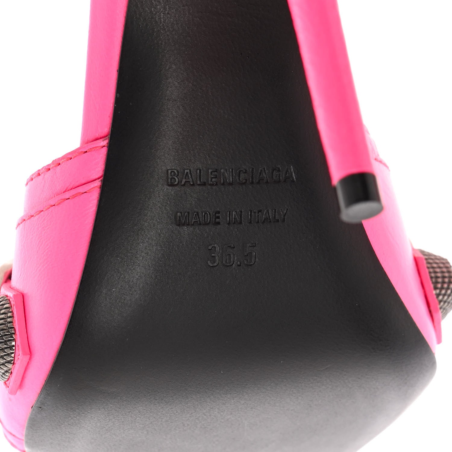 Balenciaga Agneau Arena Cagole 110mm Sandals 36.5 Fluo Pink 6 of 12