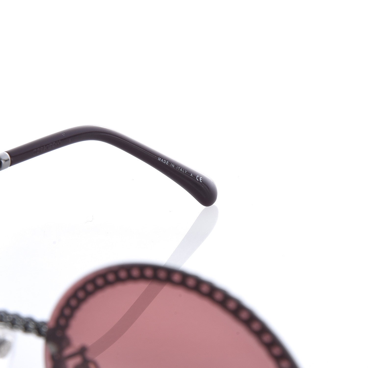Chanel Round Removable Triple Hanging Chain Sunglasses 4245 Pink Silver 7 of 9