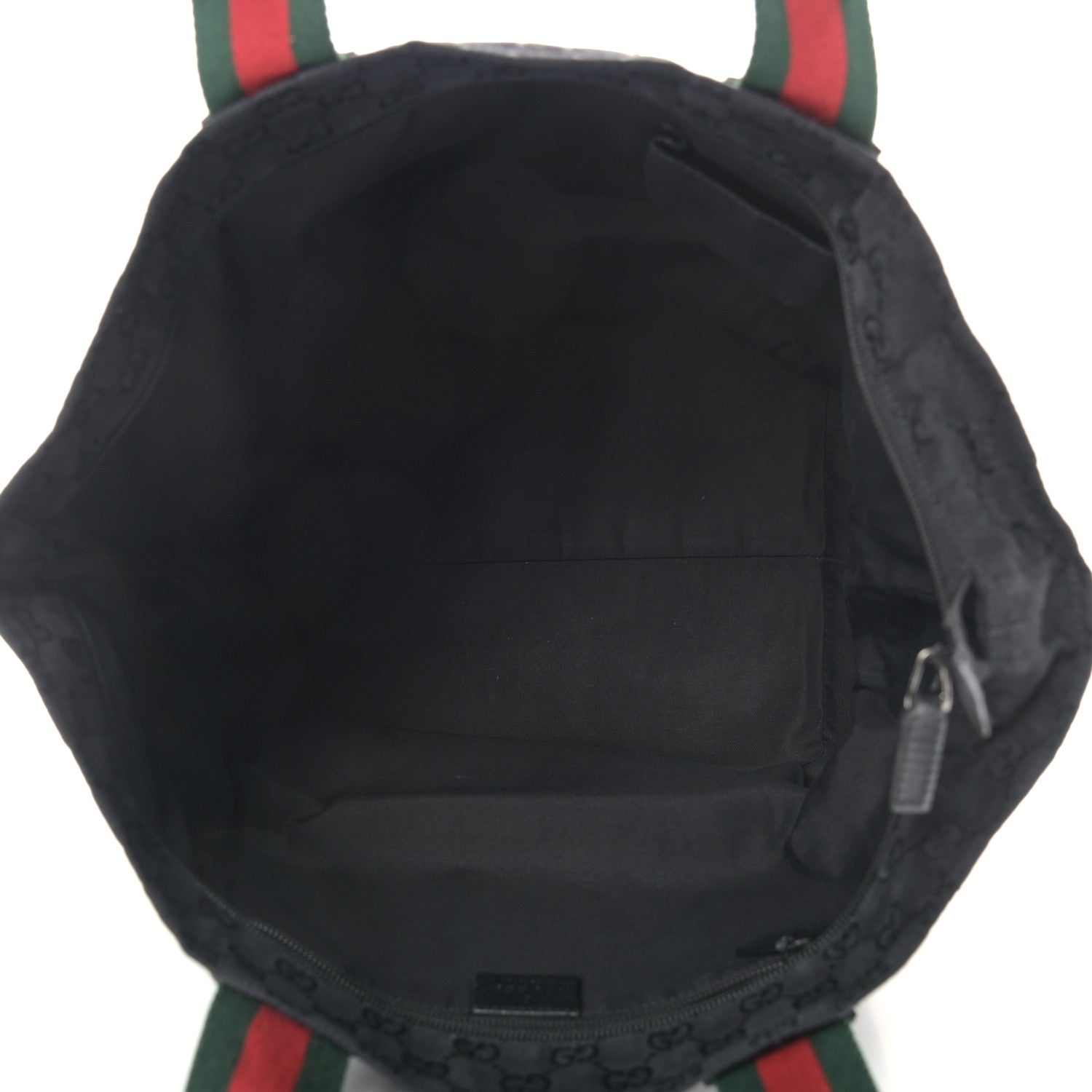 Gucci GG Monogram Large Web Handle Bucket Tote Black 6 of 11