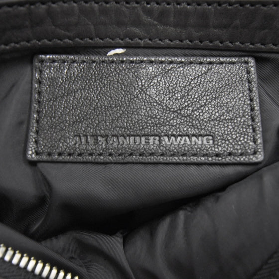 Leather Rocco w Nickel Hardware Black