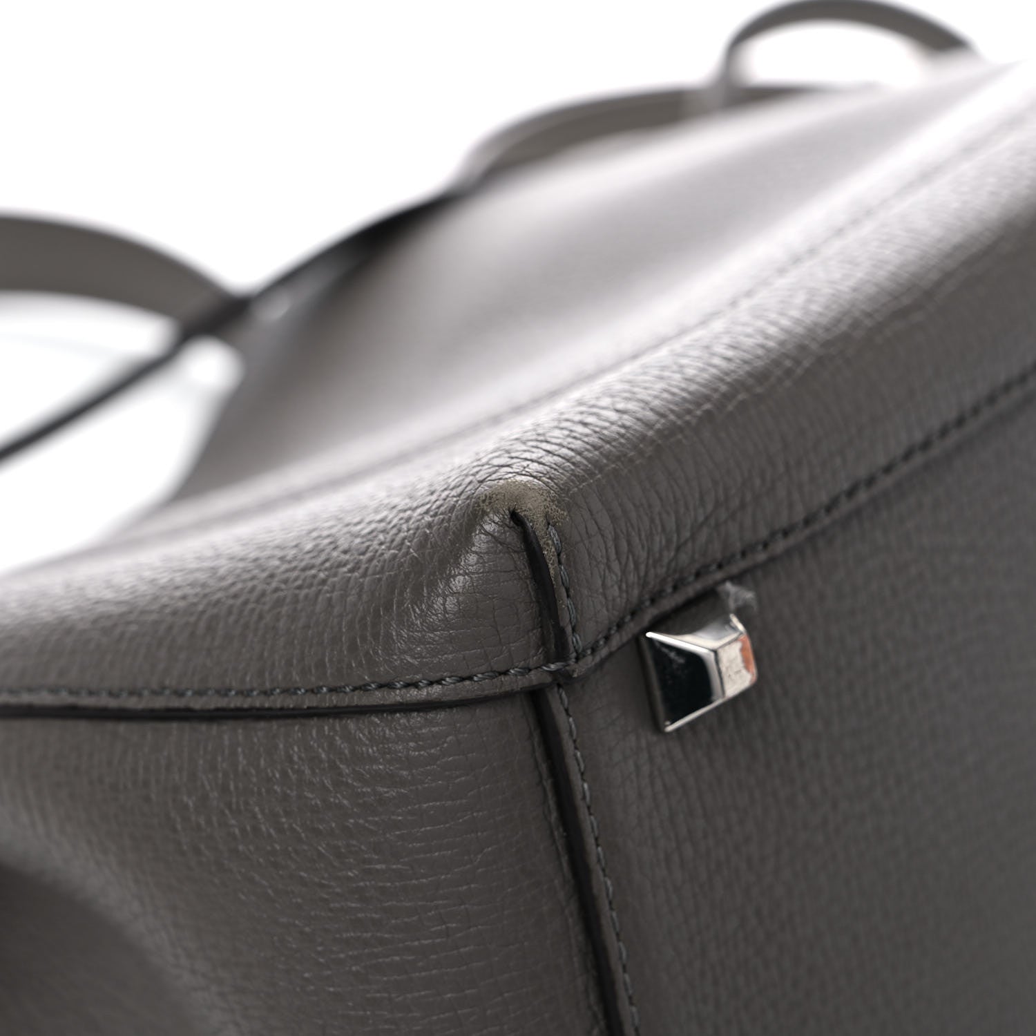 MCM Grained Calfskin Sarah Medium Visetos Hobo Grey 10 of 18