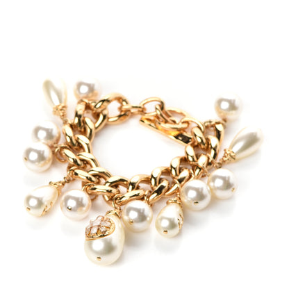 Chanel Pearl CC Chain Bracelet Gold 1 of 4