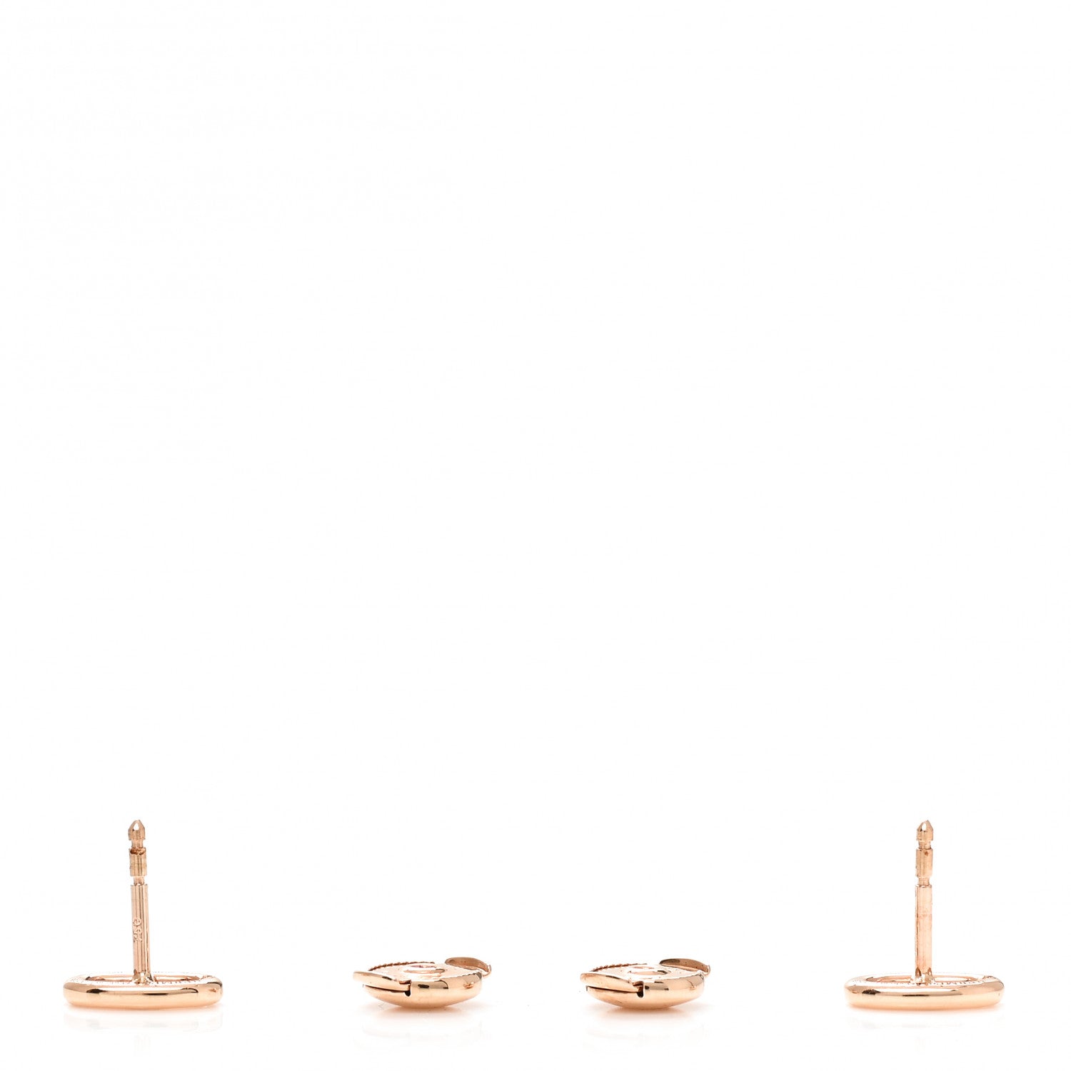 Hermes 18K Rose Gold TPM Farandole Stud Earrings 3 of 6