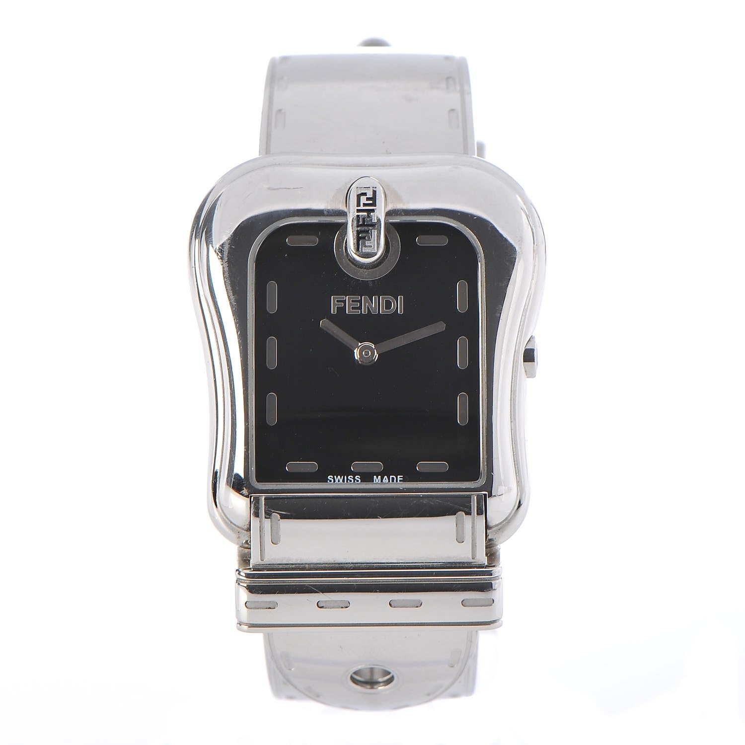 Fendi Stainless Steel 33mm Buckle Quartz Watch Black 1 of 7