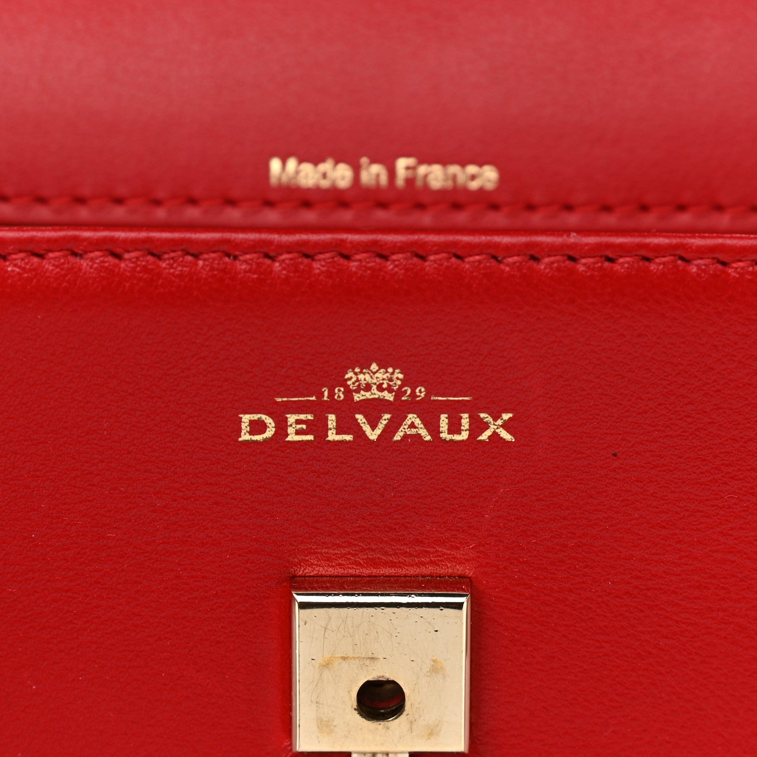 Delvaux Calfskin Mini Tempete Satchel Red 6 of 10