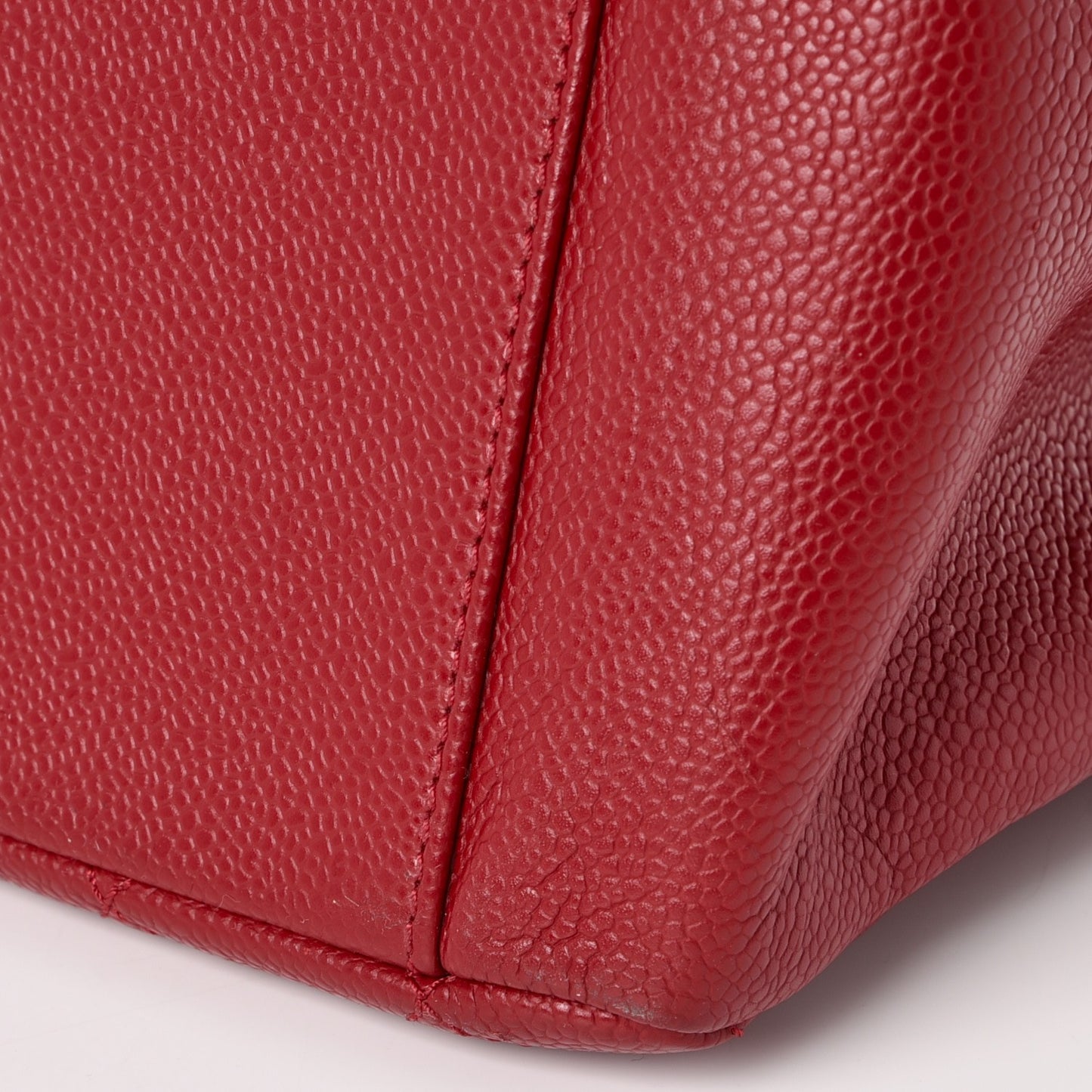 Caviar Quilted Grand Shopping Tote GST Red