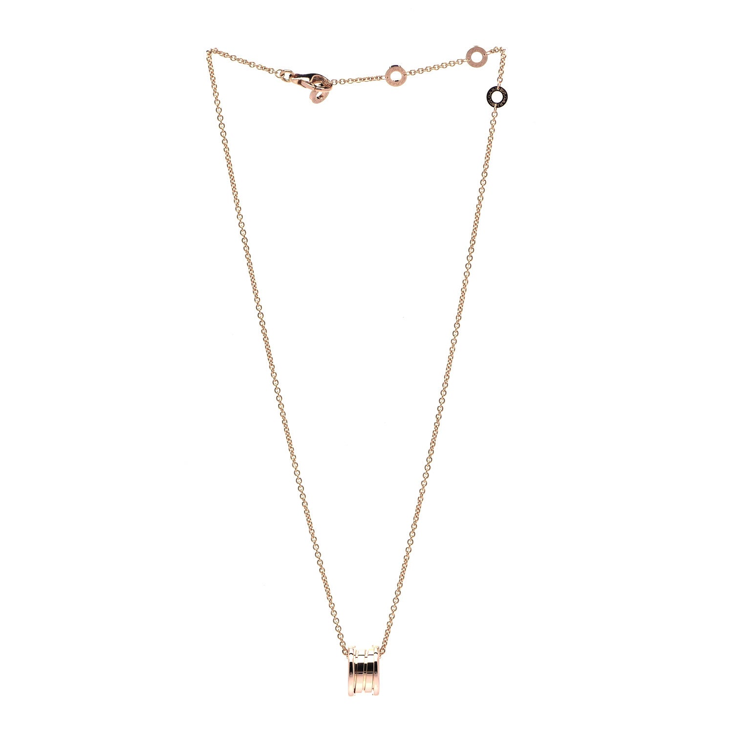 Bulgari 18K Rose Gold B.Zero1 Pendant Necklace 2 of 5