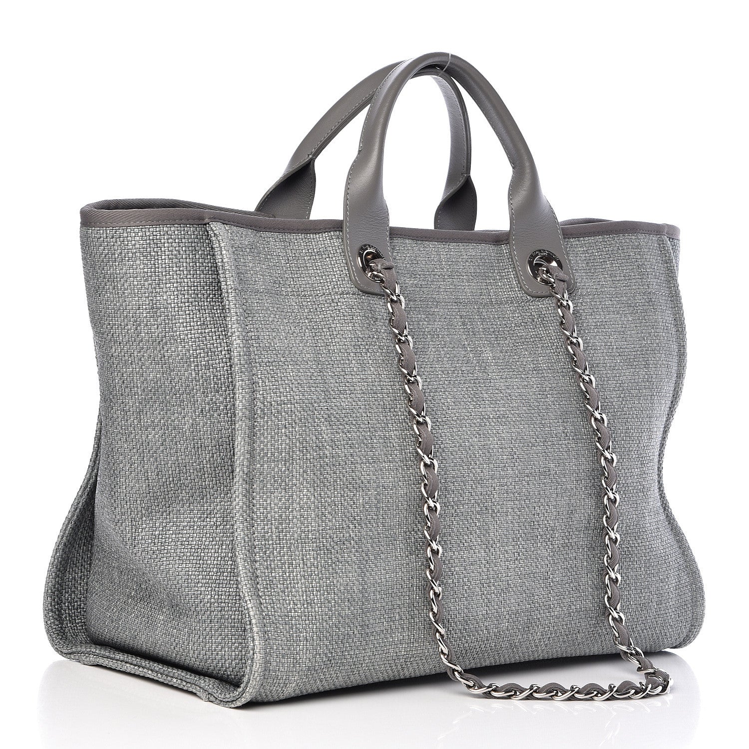 Chanel Canvas Large Deauville Tote Grey 3 of 11