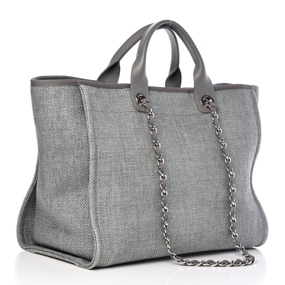 Chanel Canvas Large Deauville Tote Grey 3 of 11
