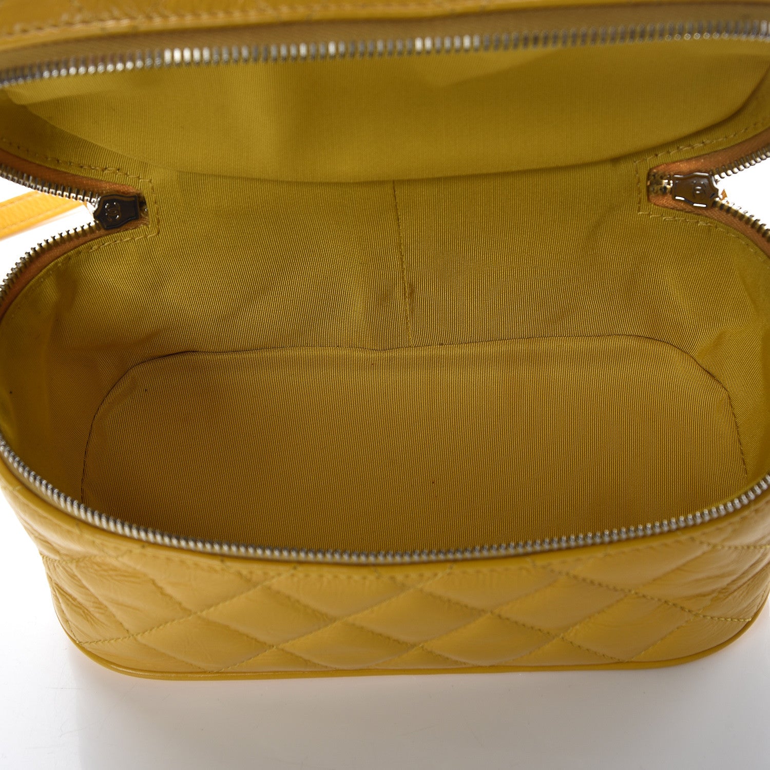 Chanel Crumpled Calfskin PVC Quilted Backpack Yellow 6 of 10
