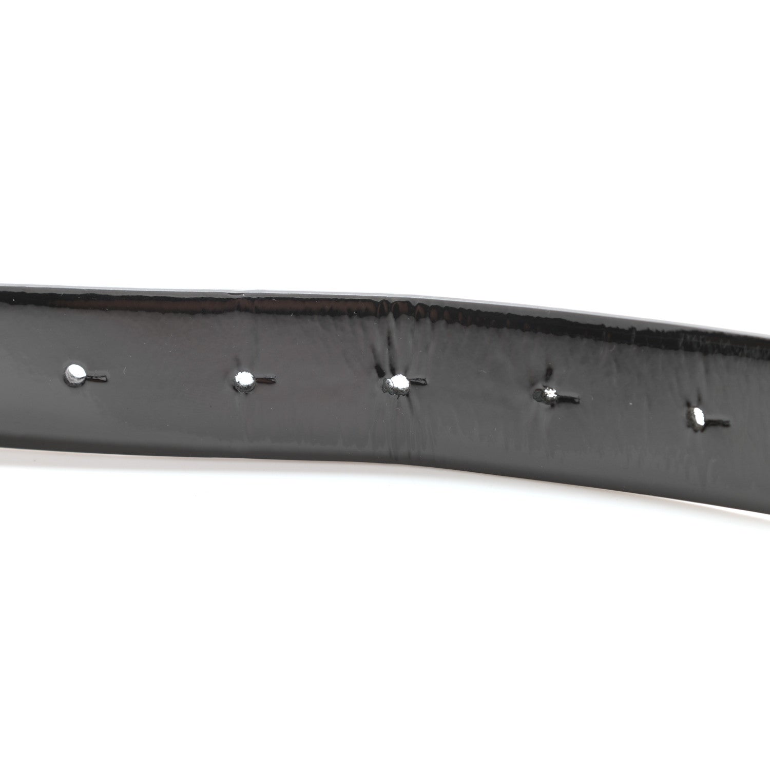 Chanel Patent Calfskin CC Reversible Belt 100 40 Black 4 of 5