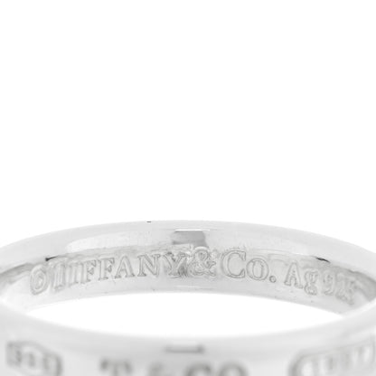 Tiffany Sterling Silver Narrow 1837 Band Ring 60 9.25 4 of 5