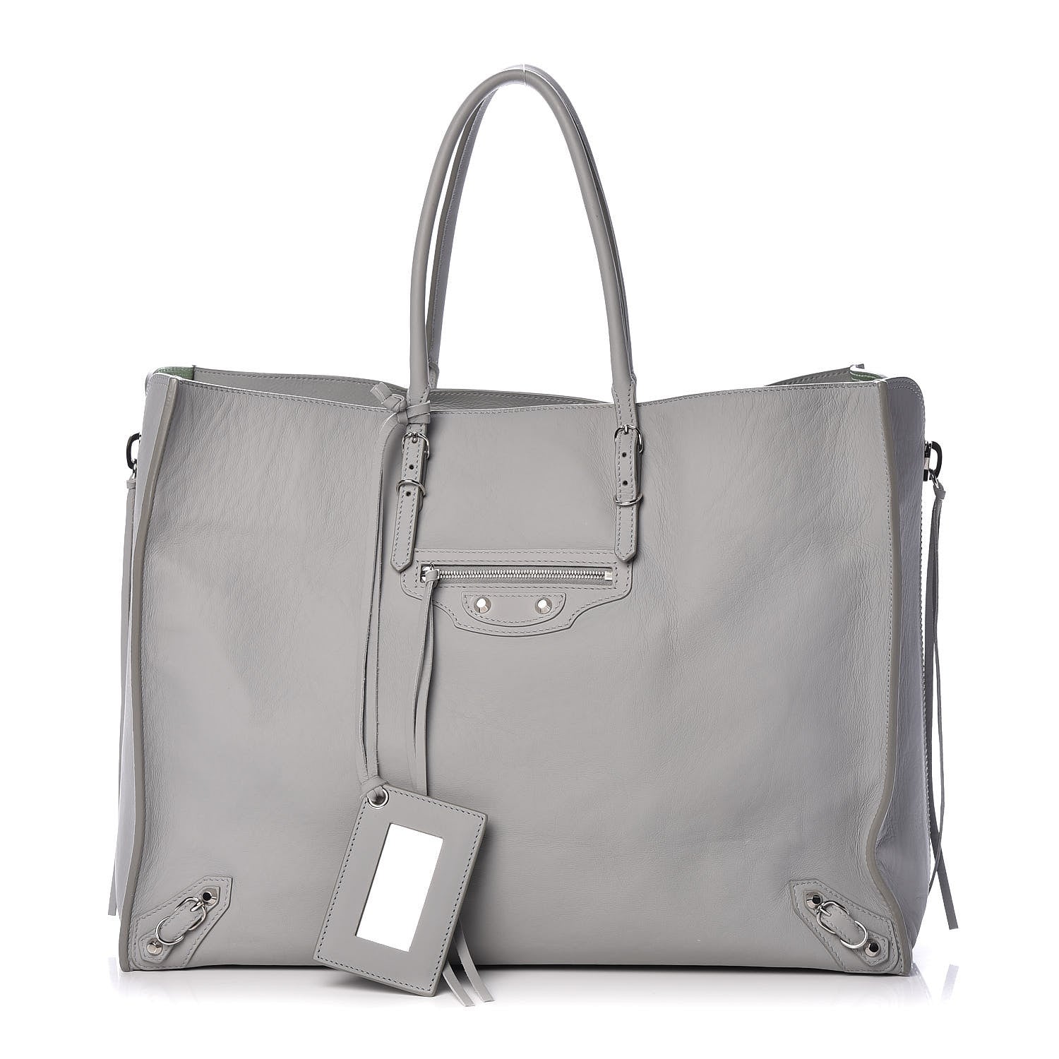 Balenciaga Veau Papier A4 Zip Around Tote Gris Glace 1 of 11