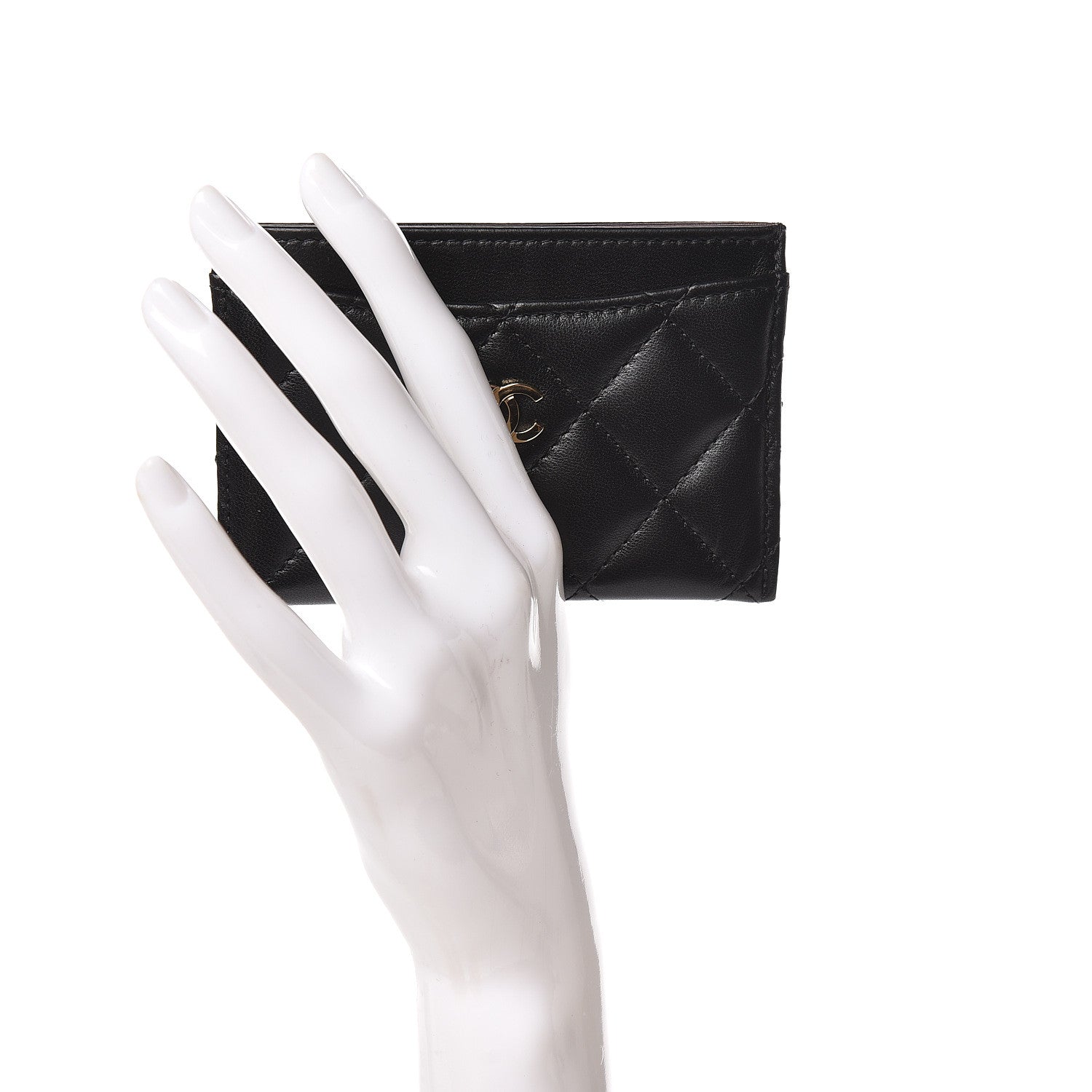 Chanel Lambskin Quilted Card Holder Black 2 of 13