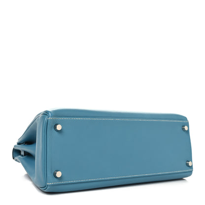 Hermes Evercolor Kelly Retourne 32 Bleu Jean 4 of 13