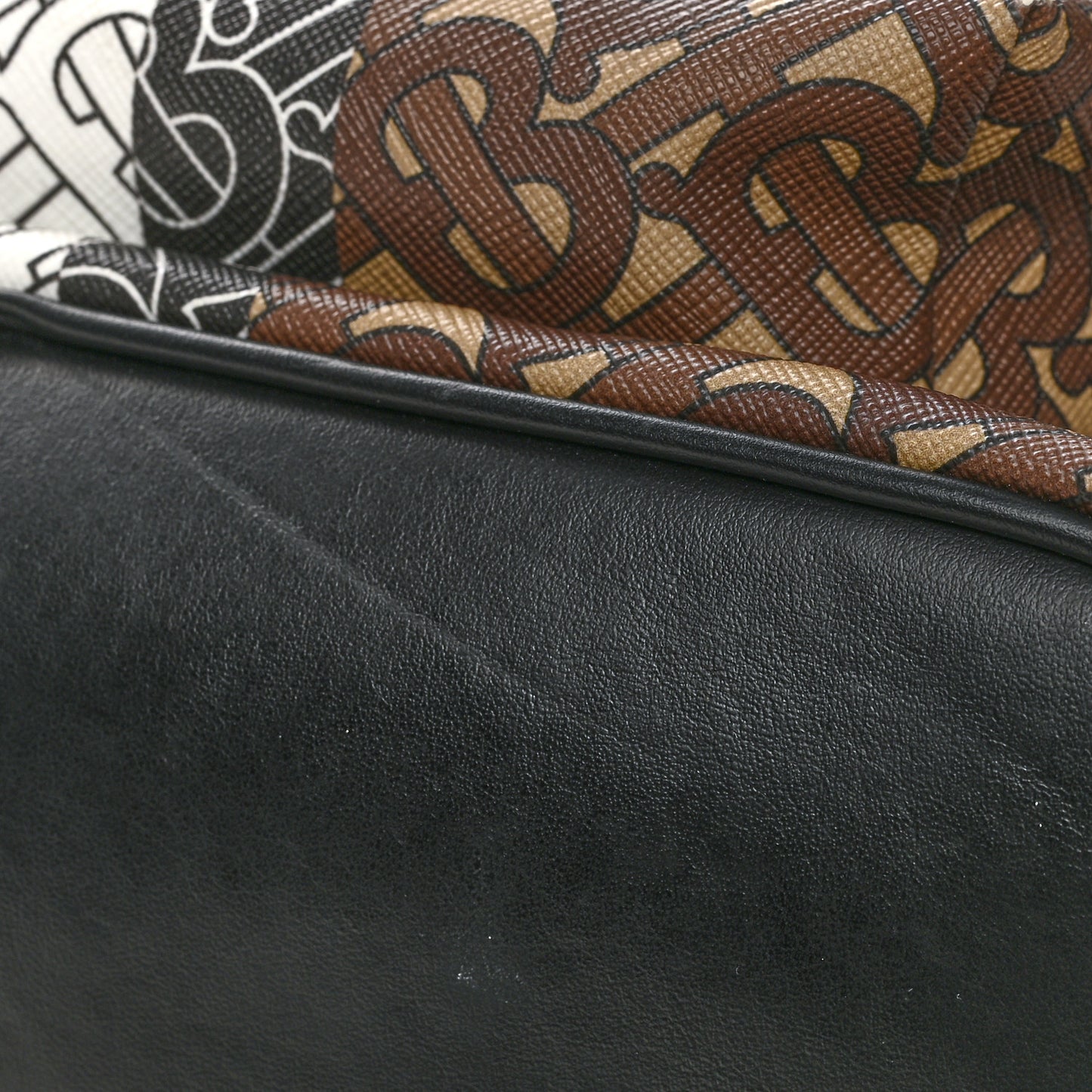 E-Canvas Monogram Stripe Backpack Bridle Brown