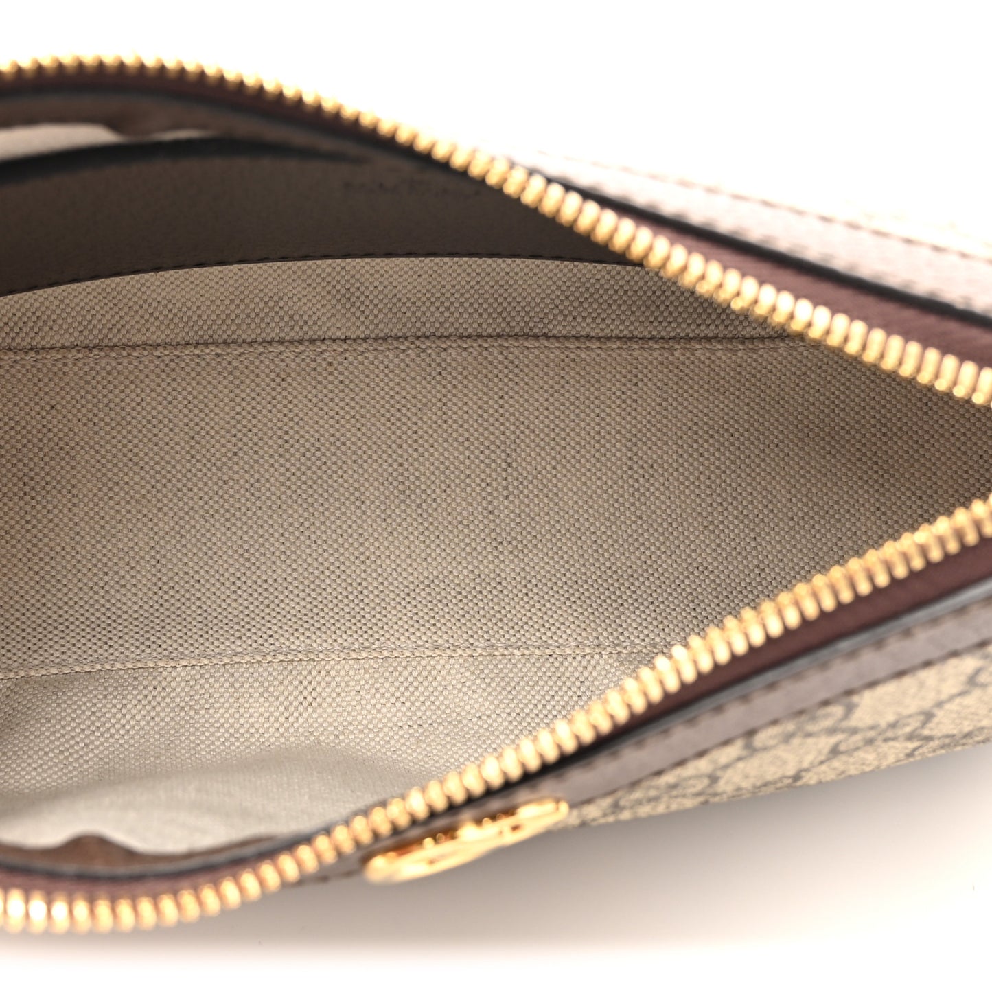 GG Supreme Monogram Textured Dollar Calfskin Web Small Ophidia GG Handbag Beige Ebony New Acero