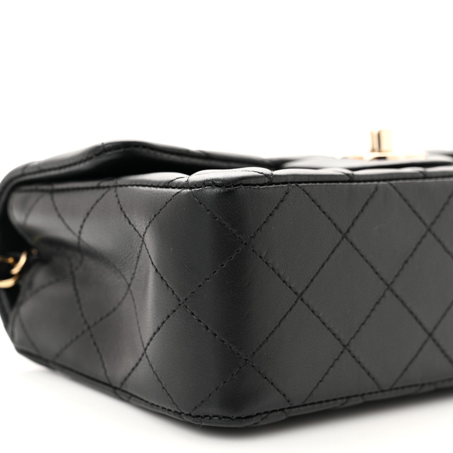 Chanel Lambskin Quilted Mini Rectangular Flap Black 9 of 11