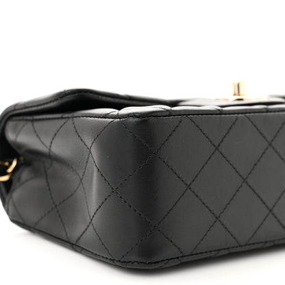 Chanel Lambskin Quilted Mini Rectangular Flap Black 9 of 11