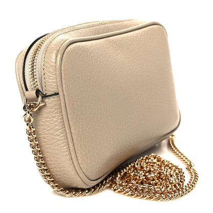 Gucci Dollar Calfskin Super Mini GG Marmont Chain Shoulder Bag Oatmeal 3 of 11