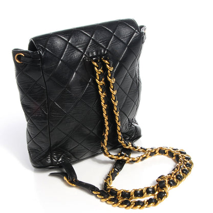 Chanel Lambskin Quilted Backpack Black 3 of 9
