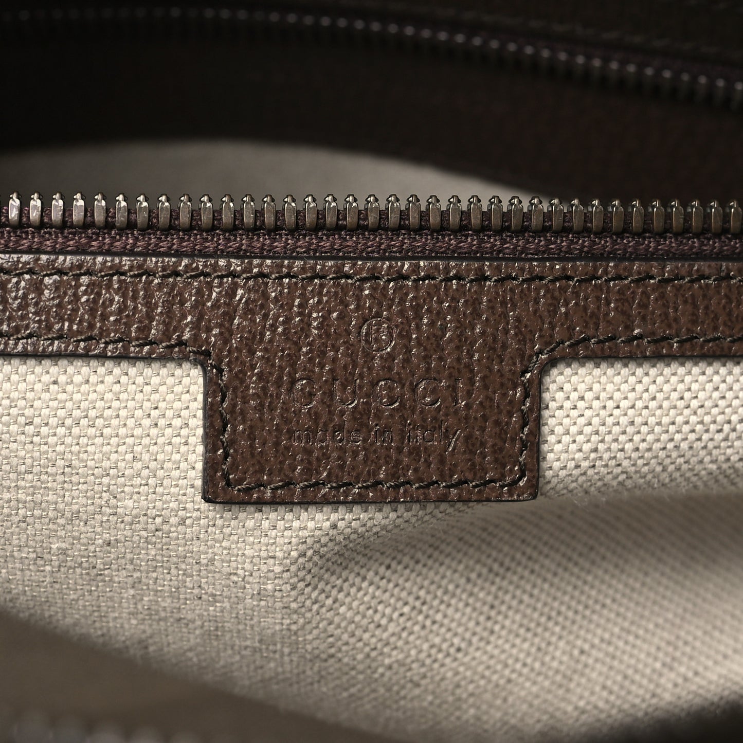 GG Supreme Monogram Textured Dollar Calfskin Web Medium Savoy Bowling Bag Beige Ebony New Acero