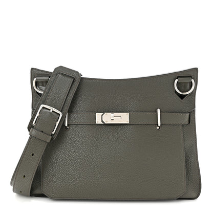 Hermes Taurillon Clemence Jypsiere 34 Etain 1 of 13