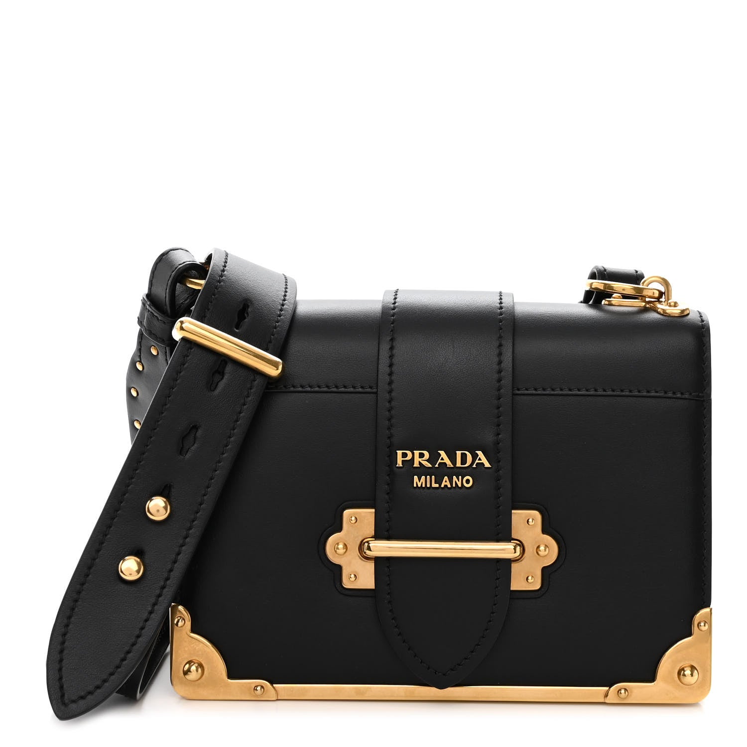 Prada City Calf Saffiano Cahier Bag Black 1 of 9