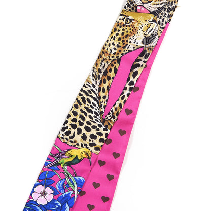 Hermes Silk Jungle Love Love Twilly Rose Vif Bleu Roy 3 of 4