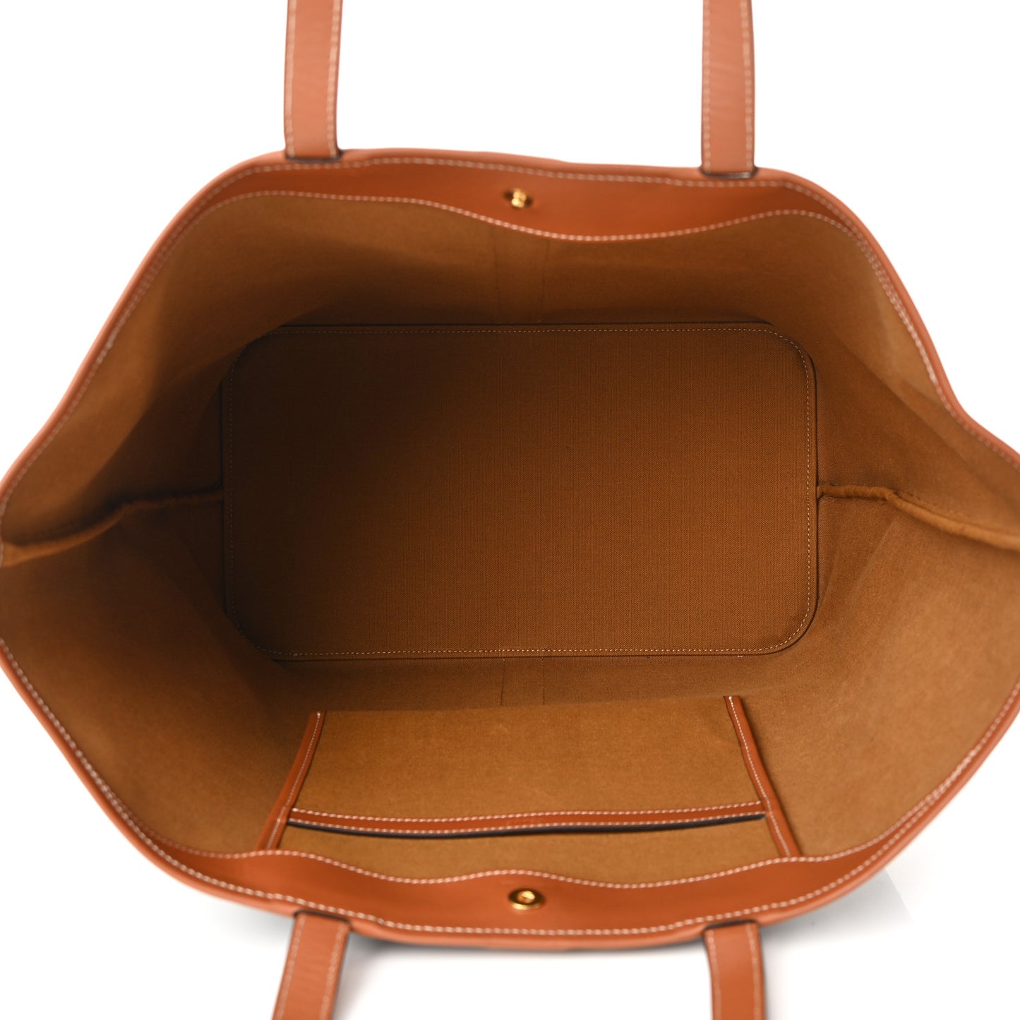 Triomphe Canvas Calfskin Medium Cabas Bag Tan