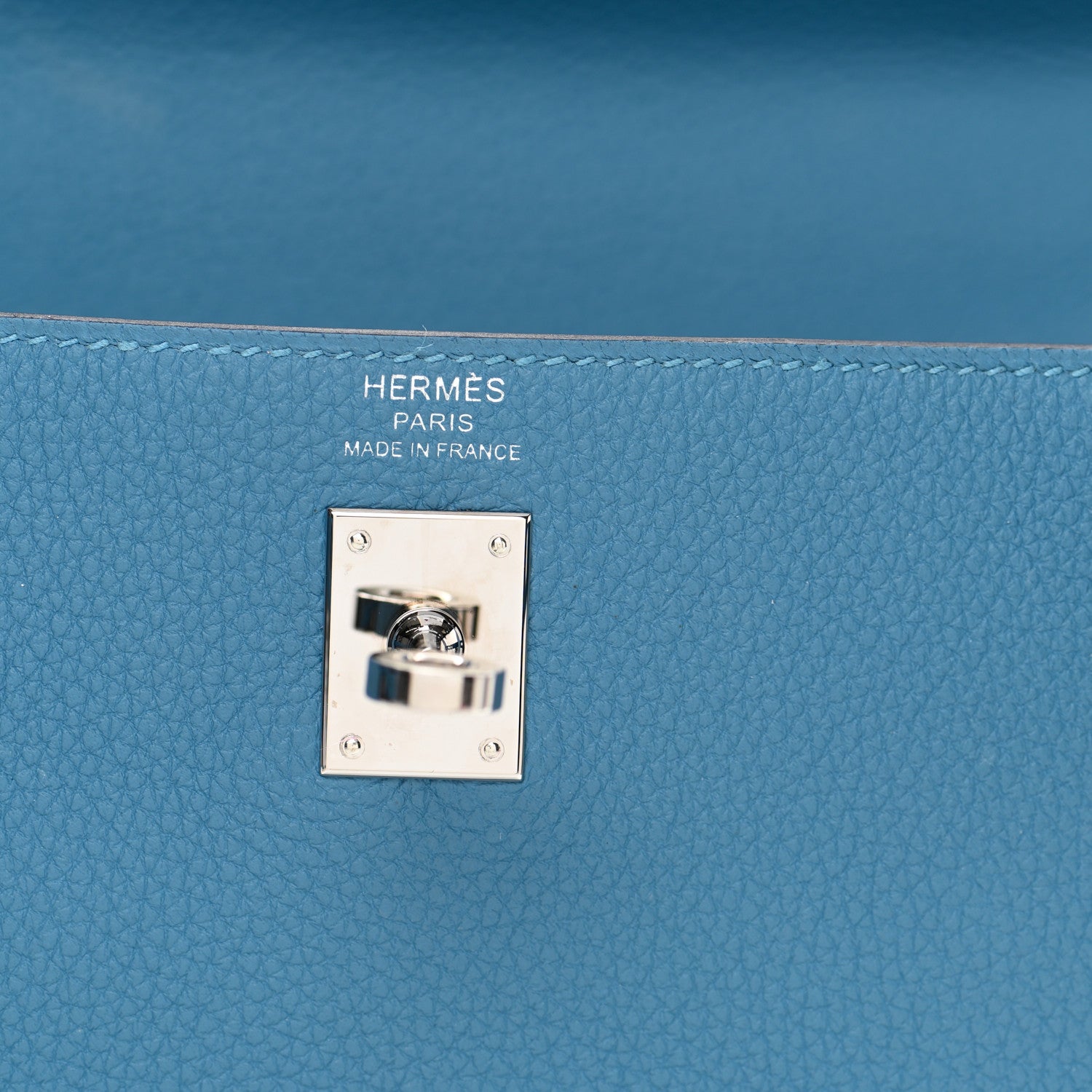 Hermes Togo Kelly Retourne 25 Azur 23 of 36