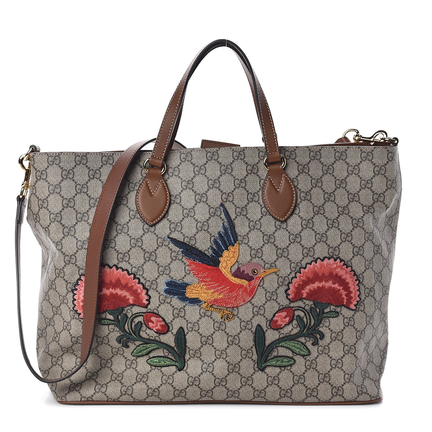 Soft GG Supreme Monogram Embroidered Crossbody Tote