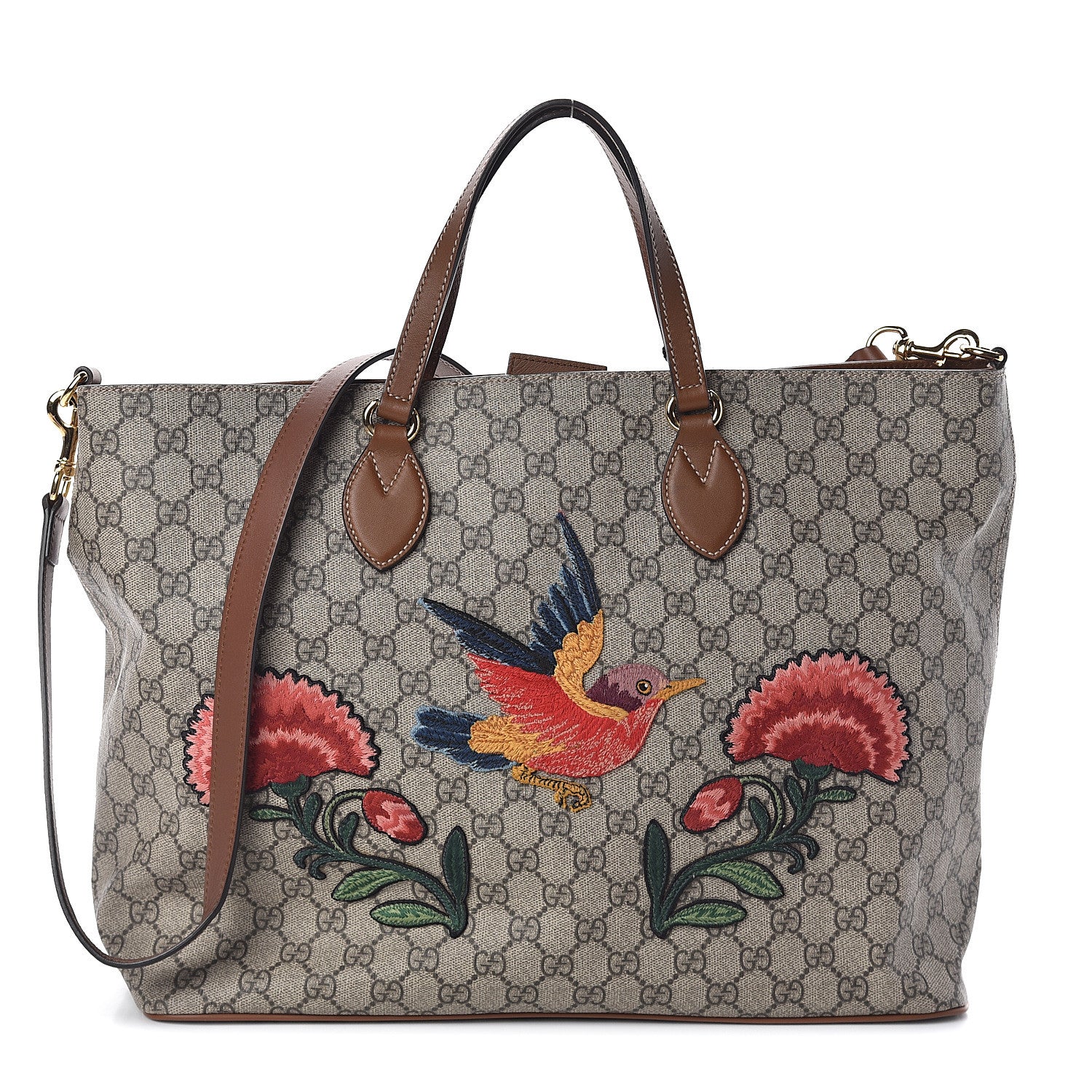 Gucci Soft GG Supreme Monogram Embroidered Crossbody Tote 1 of 8