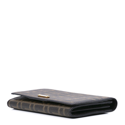 Fendi Zucca Spalmati Vitello Elite Continental Wallet Tobacco 9 of 11