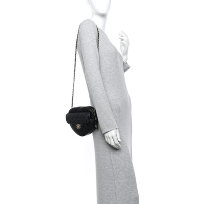 Chanel Lambskin Quilted CC In Love Heart Bag Black 2 of 11