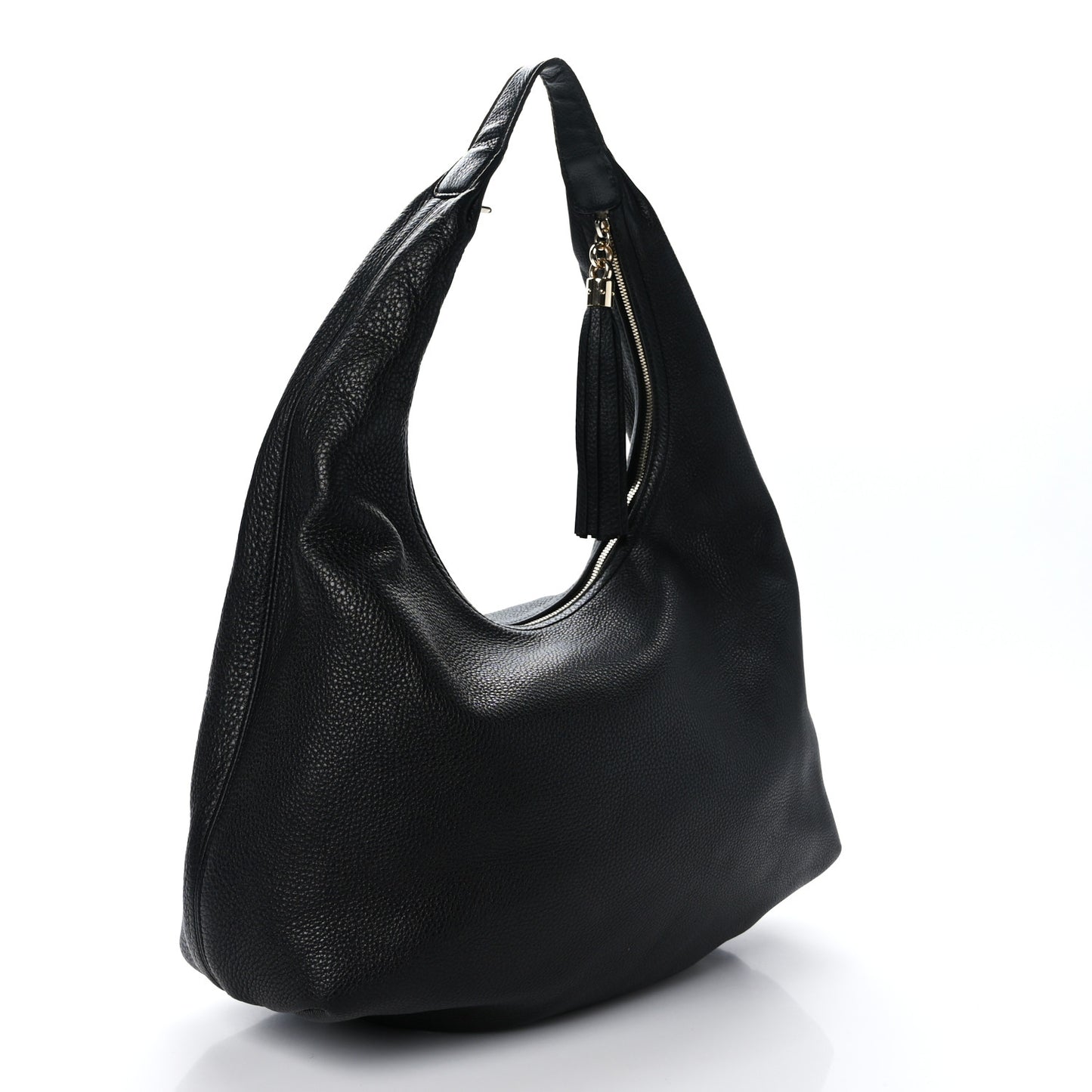 Pebbled Calfskin Soho Hobo Black