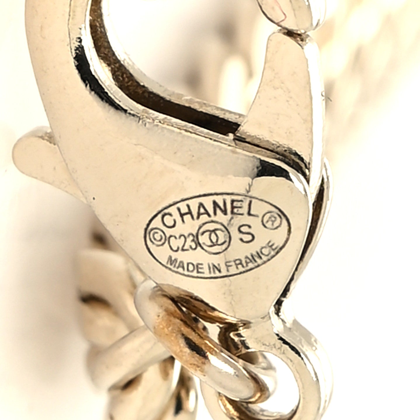Chanel Crystal CC Heart Chain Bracelet Gold 5 of 5