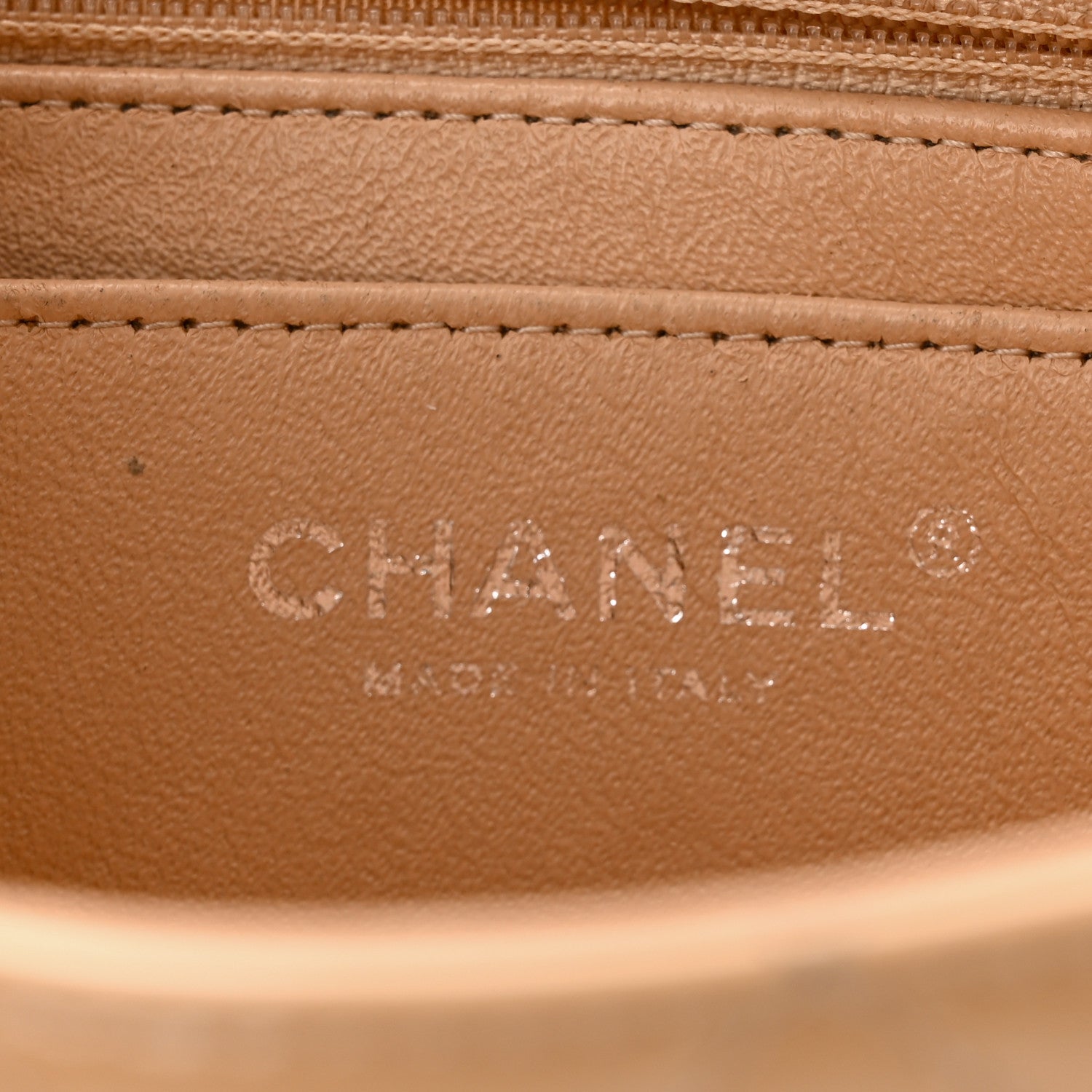 Chanel Patent Calfskin Quilted Mini Rectangular Flap Beige 6 of 13