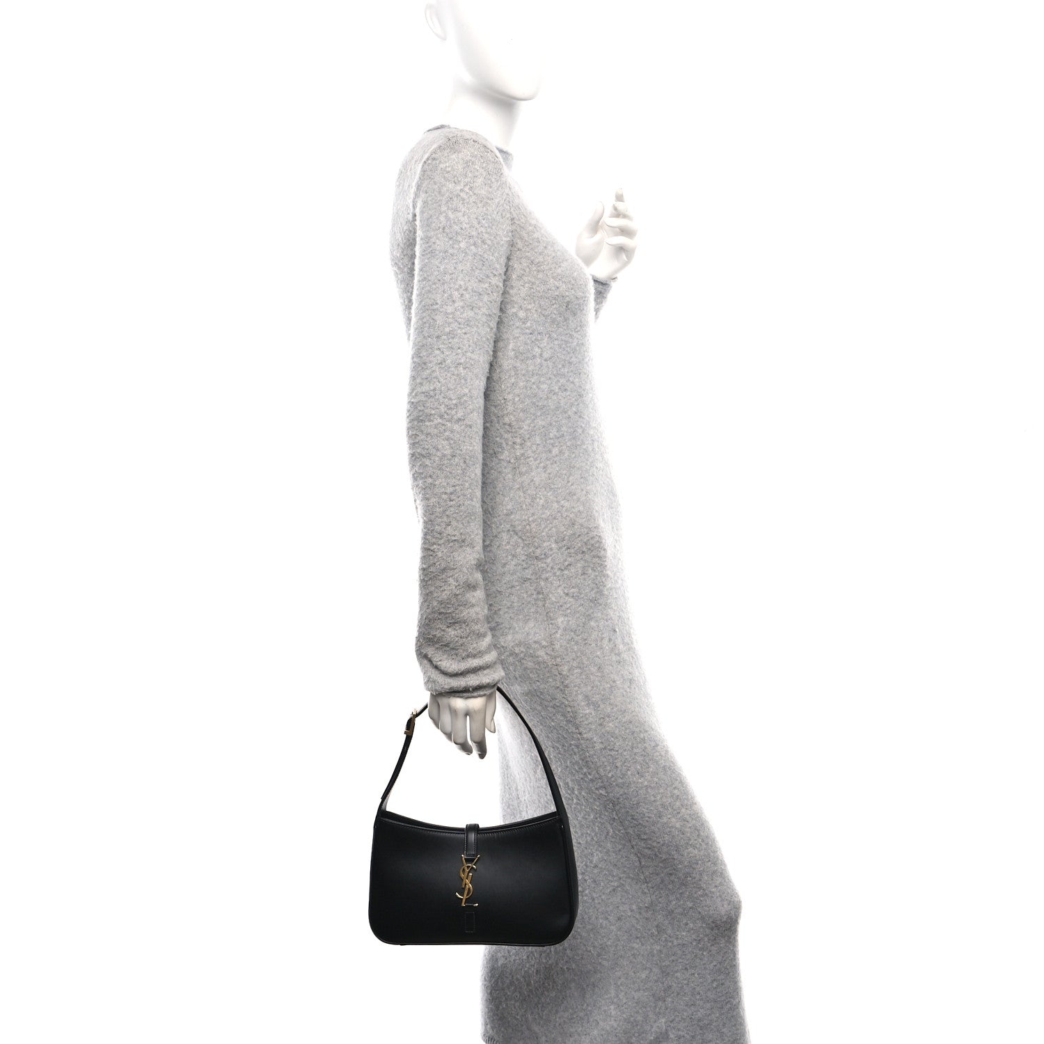 Saint Laurent Smooth Calfskin Le 5 A 7 Hobo Black 2 of 10