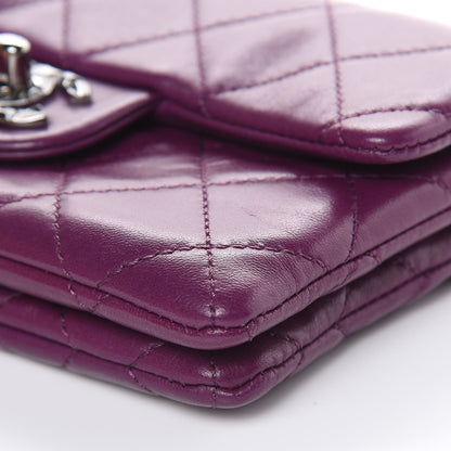 Chanel Lambskin Quilted Mini Mineral Nights Flap Crossbody Bag Purple 10 of 11