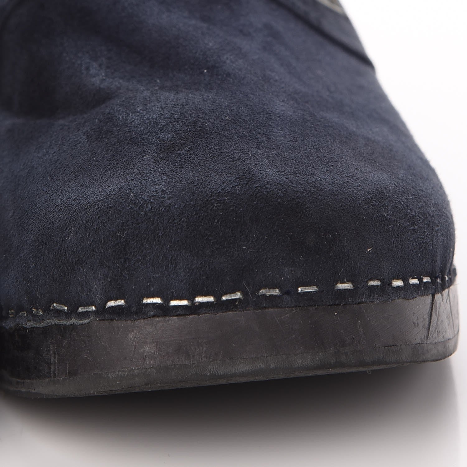 Chanel Suede CC Clogs 40 Dark Navy Blue 10 of 17
