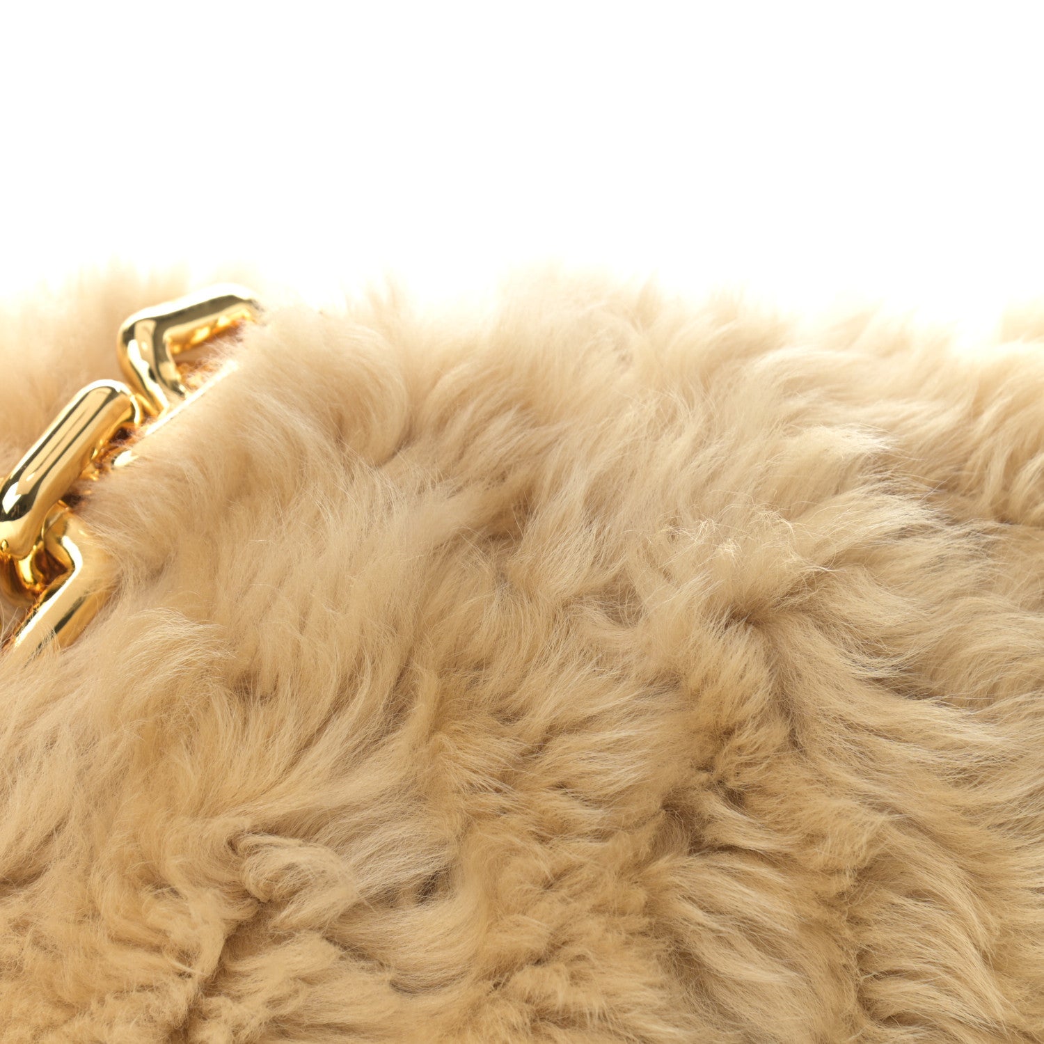 Bottega Veneta Shearling Lambskin The Pouch Chain Porridge 8 of 10