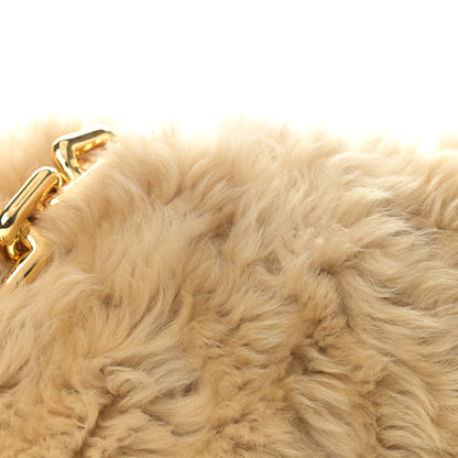 Bottega Veneta Shearling Lambskin The Pouch Chain Porridge 8 of 10