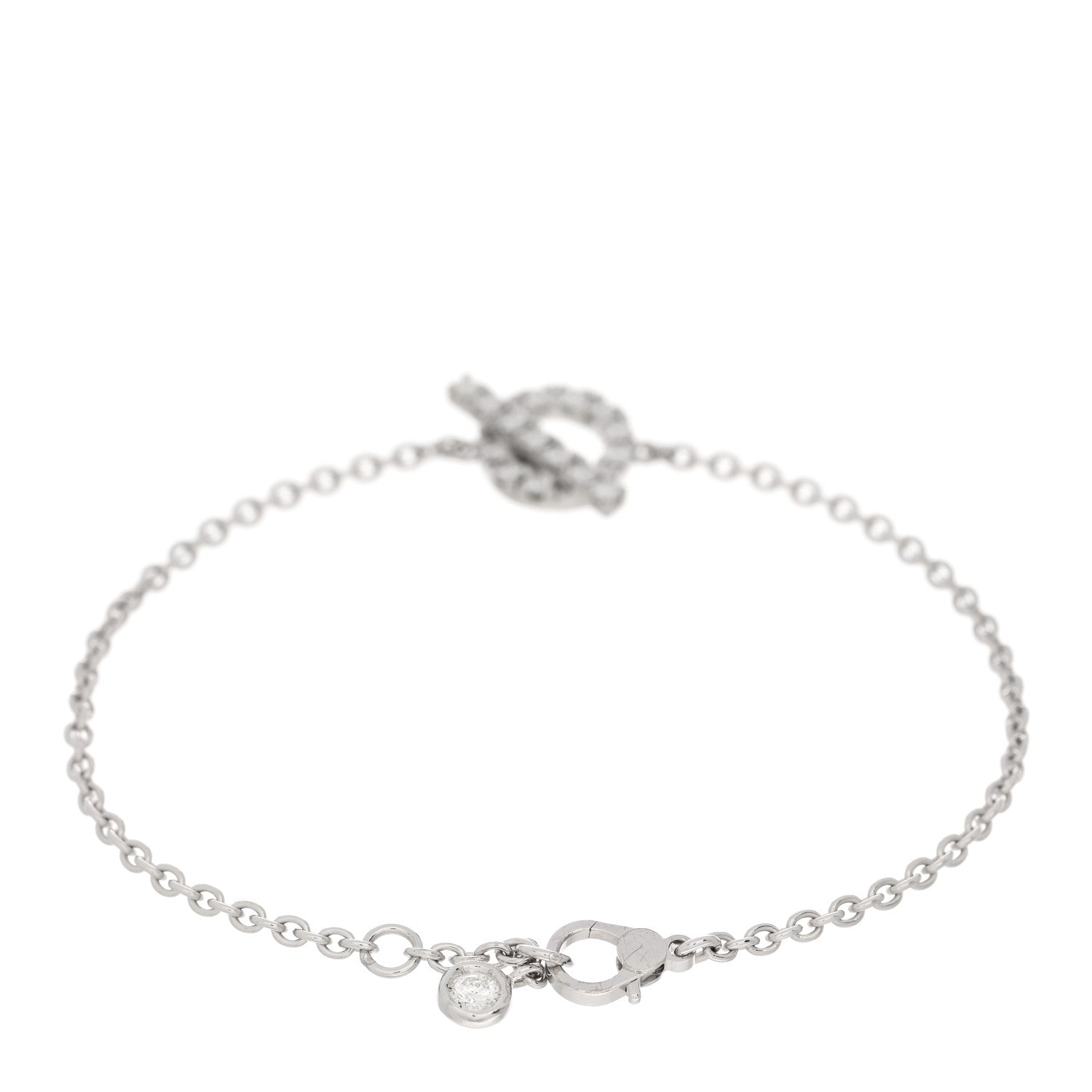 Hermes 18K White Gold Diamond Finesse Bracelet ST 2 of 4