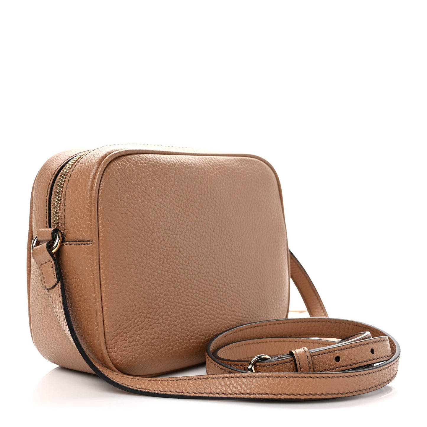 Pebbled Calfskin Small Soho Disco Bag Camelia