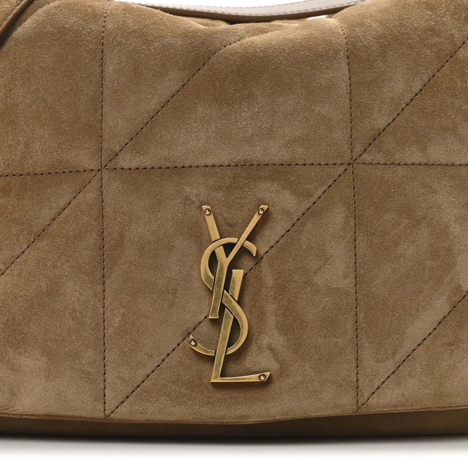 Saint Laurent Suede Matelasse Monogram Medium Jamie 4.3 Golden Leaf 8 of 10