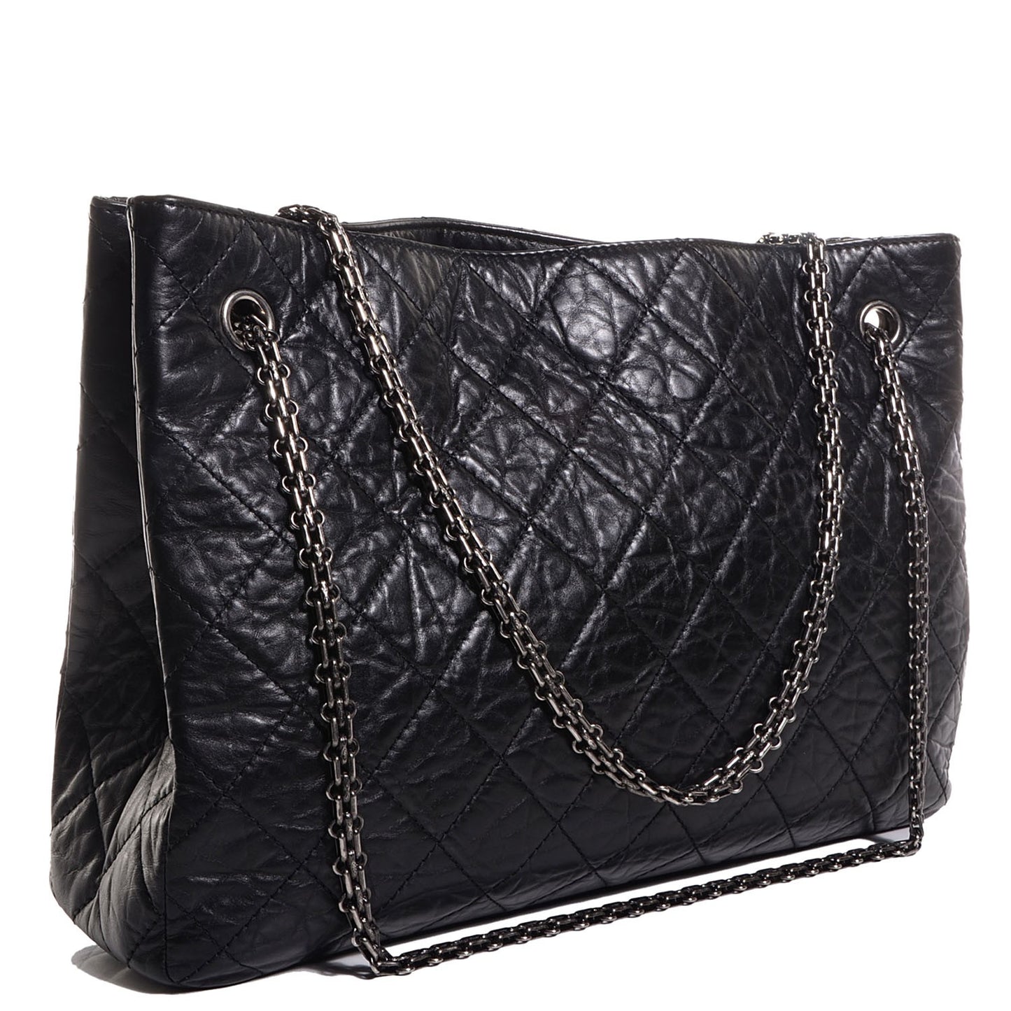 Aged Calfskin Reissue 2.55 Tote Black