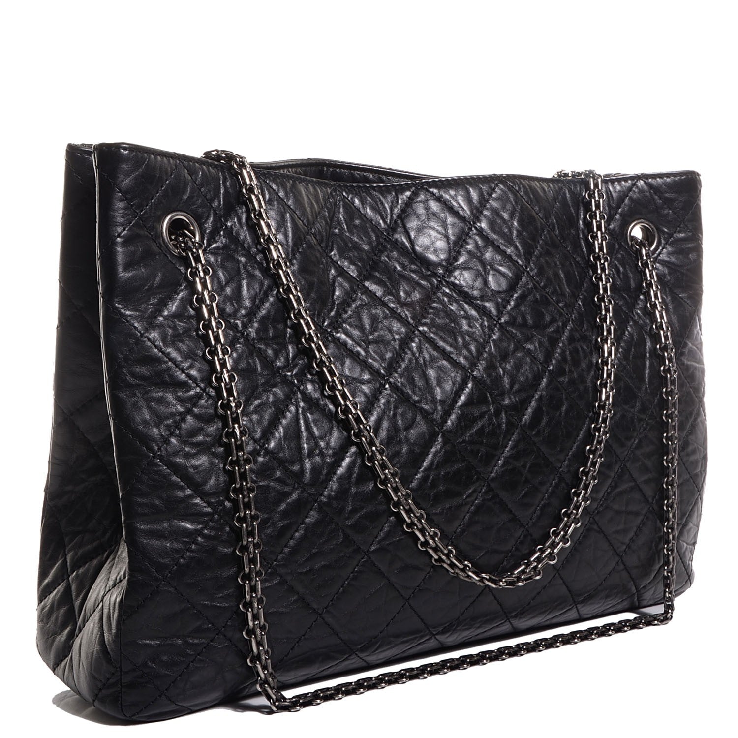 Chanel Aged Calfskin Reissue 2.55 Tote Black 3 of 7