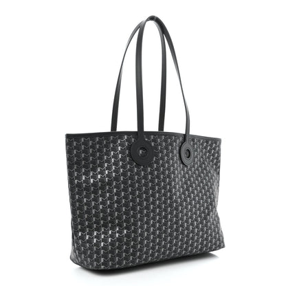 Moynat Grained Calfskin Canvas 1920 Oh! Tote Ruban MM Carbon Silver 3 of 10