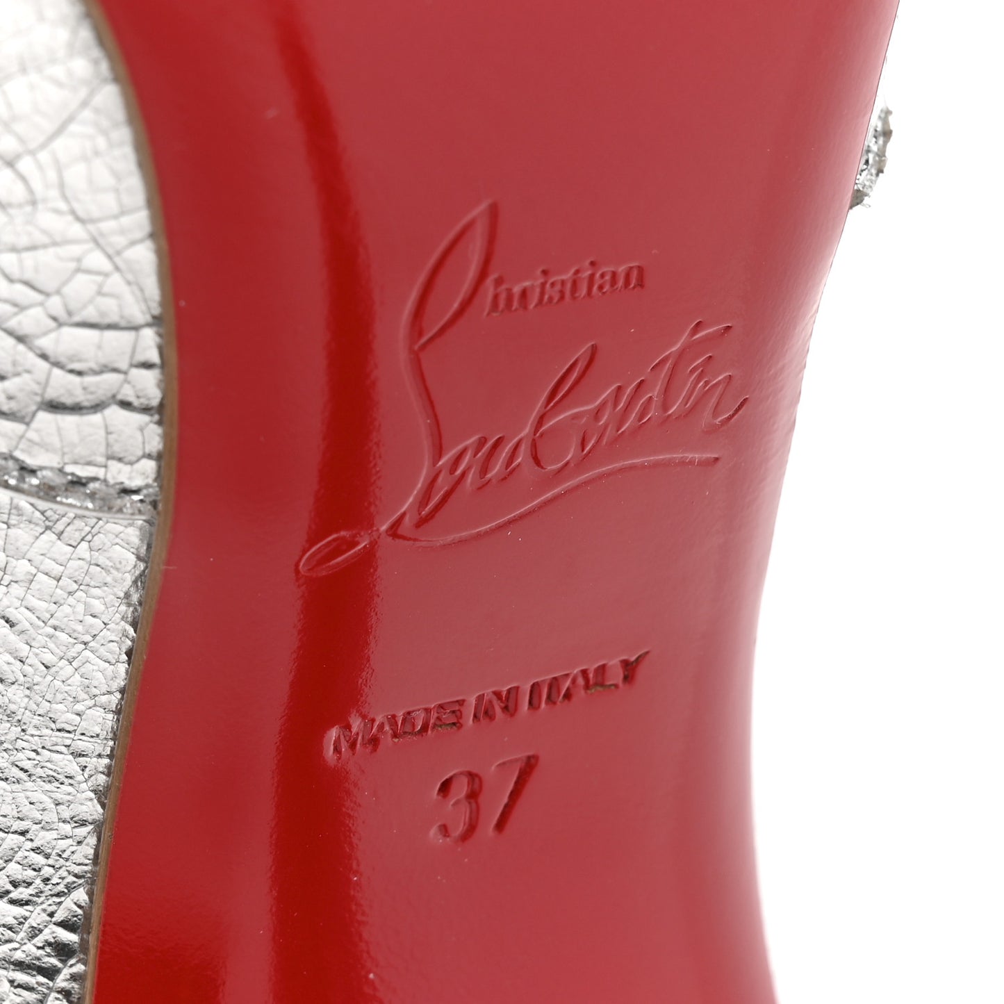 Metallic Calfskin Bootytiang Western 100 Boots 37 Silver